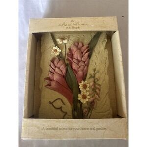 NEW Cheri Blum 3D Botanical Wall Plaque - Pink Ginger Plant
